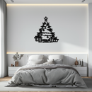 Christmas Tree Metal Wall Art - Festive Holiday Decor with Gifts- KAF298