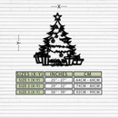Christmas Tree Metal Wall Art - Festive Holiday Decor with Gifts- KAF298