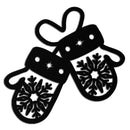 Winter Mittens Metal Wall Art - Cozy Snowflake Gloves Decor- KAF299