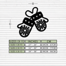 Winter Mittens Metal Wall Art - Cozy Snowflake Gloves Decor- KAF299