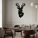 Majestic Deer Metal Wall Art - Nature-Inspired Steel Silhouette Decor- KAF301