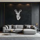 Majestic Deer Metal Wall Art - Nature-Inspired Steel Silhouette Decor- KAF301