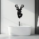 Majestic Deer Metal Wall Art - Nature-Inspired Steel Silhouette Decor- KAF301
