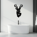 Majestic Deer Metal Wall Art - Nature-Inspired Steel Silhouette Decor- KAF301