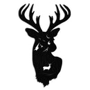 Majestic Deer Metal Wall Art - Nature-Inspired Steel Silhouette Decor- KAF301