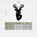 Majestic Deer Metal Wall Art - Nature-Inspired Steel Silhouette Decor- KAF301