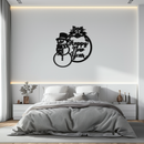 Happy New Year Metal Wall Art - Snowman Holiday Decor for Christmas and Winter- KAF305