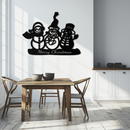Frosty Trio Metal Wall Art - Merry Christmas Snowman Holiday Decor- KAF306