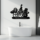 Frosty Trio Metal Wall Art - Merry Christmas Snowman Holiday Decor- KAF306