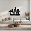Frosty Trio Metal Wall Art - Merry Christmas Snowman Holiday Decor- KAF306