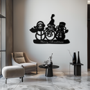 Frosty Trio Metal Wall Art - Merry Christmas Snowman Holiday Decor- KAF306