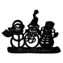 Frosty Trio Metal Wall Art - Merry Christmas Snowman Holiday Decor- KAF306