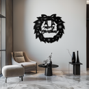 Merry Christmas Wreath Metal Wall Art - Festive Holiday Steel Decoration- KAF307