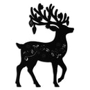 Christmas Reindeer Metal Wall Art - Decorative Holiday Steel Deer Design- KAF308