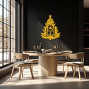 Christmas Tree Candle Window Silhouette - Festive Metal Wall Art- KAF309