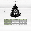 Christmas Tree Candle Window Silhouette - Festive Metal Wall Art- KAF309