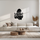 Ho Ho Ho Merry Christmas Metal Wall Art - Festive Reindeer Antlers Holiday Decor- KAF313