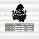 Ho Ho Ho Merry Christmas Metal Wall Art - Festive Reindeer Antlers Holiday Decor- KAF313