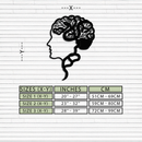 Brain Tree Metal Wall Art - Abstract Woman Head Silhouette Steel Decor- KAF318