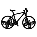 Butterfly Wheel Bicycle Metal Wall Art – Modern Artistic Bike Silhouette Decor- KAF319