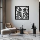 Abstract Female Duo Silhouette Metal Wall Art – Modern Minimalist Women Line Design- KAF324