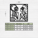 Abstract Female Duo Silhouette Metal Wall Art – Modern Minimalist Women Line Design- KAF324