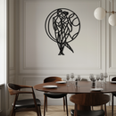 Geometric Couple Silhouette Wall Art – Modern Romantic Metal Wall Decor- KAF325