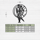 Geometric Couple Silhouette Wall Art – Modern Romantic Metal Wall Decor- KAF325