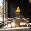 Nautical Sailboat Silhouette Metal Wall Art – Minimalist Ocean-Inspired Steel Decor- KAF326