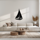 Nautical Sailboat Silhouette Metal Wall Art – Minimalist Ocean-Inspired Steel Decor- KAF326