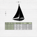 Nautical Sailboat Silhouette Metal Wall Art – Minimalist Ocean-Inspired Steel Decor- KAF326