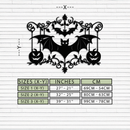 Halloween Bat Pumpkin Metal Wall Art – Spooky Jack-O'-Lantern Steel Decor- KAF328