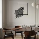 Ghost Metal Wall Art – Spooky Ghost Silhouette Steel Decor for Halloween or Gothic Interiors- KAF329