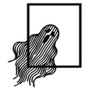 Ghost Metal Wall Art – Spooky Ghost Silhouette Steel Decor for Halloween or Gothic Interiors- KAF329