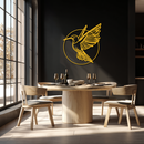 Hummingbird Metal Wall Art – Elegant Bird Silhouette Steel Decor for Nature Inspired Spaces- KAF330