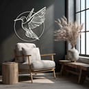 Hummingbird Metal Wall Art – Elegant Bird Silhouette Steel Decor for Nature Inspired Spaces- KAF330
