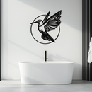 Hummingbird Metal Wall Art – Elegant Bird Silhouette Steel Decor for Nature Inspired Spaces- KAF330