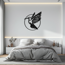 Hummingbird Metal Wall Art – Elegant Bird Silhouette Steel Decor for Nature Inspired Spaces- KAF330