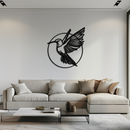 Hummingbird Metal Wall Art – Elegant Bird Silhouette Steel Decor for Nature Inspired Spaces- KAF330