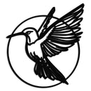 Hummingbird Metal Wall Art – Elegant Bird Silhouette Steel Decor for Nature Inspired Spaces- KAF330