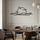 Sunset Metal Wall Art – Sunset Silhouette Steel Decor for Nature-Inspired Interiors- KAF331