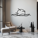 Sunset Metal Wall Art – Sunset Silhouette Steel Decor for Nature-Inspired Interiors- KAF331