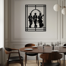 Jazz Musicians Metal Wall Art – Saxophone and Trumpet Player Silhouette Steel Decor for Music Lovers- KAF332