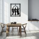 Jazz Musicians Metal Wall Art – Saxophone and Trumpet Player Silhouette Steel Decor for Music Lovers- KAF332