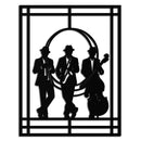 Jazz Musicians Metal Wall Art – Saxophone and Trumpet Player Silhouette Steel Decor for Music Lovers- KAF332