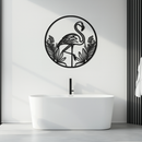 Flamingo Metal Wall Art – Elegant Flamingo Silhouette Steel Decor for Tropical and Modern Spaces- KAF333