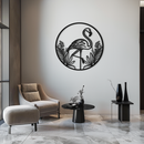 Flamingo Metal Wall Art – Elegant Flamingo Silhouette Steel Decor for Tropical and Modern Spaces- KAF333