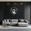 Angel Dancer Metal Wall Art – Winged Woman Silhouette Steel Decor for Elegant and Spiritual Interiors- KAF334
