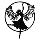 Angel Dancer Metal Wall Art – Winged Woman Silhouette Steel Decor for Elegant and Spiritual Interiors- KAF334