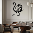 Swan Metal Wall Art – Graceful Swan Silhouette Steel Decor for Elegant and Nature-Inspired Spaces- KAF335